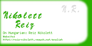 nikolett reiz business card